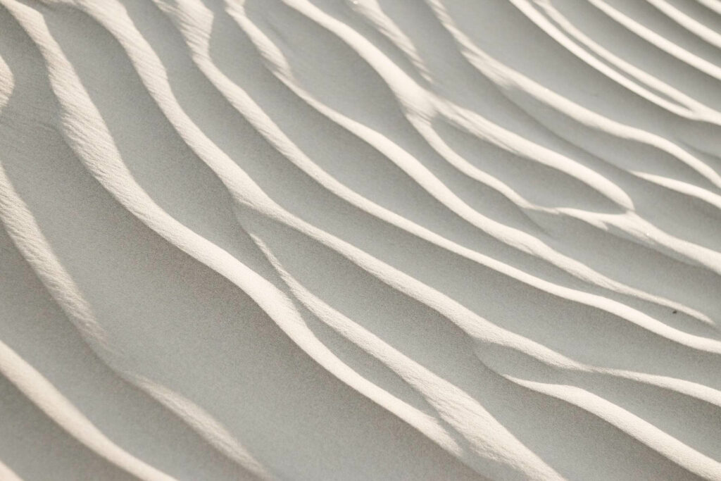 beautiful white sand with ripples from the wind