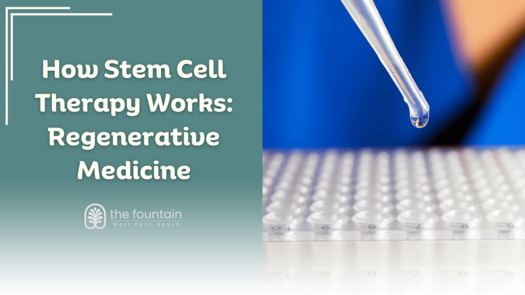 Blog Post featured image with title text and image of stem cell research.